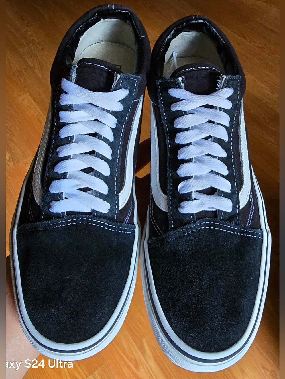 Sz 7.0 Men's/8.5 Women's VANS OLD SKOOL 'Black/White' Suede/Canvas Casual Shoes - Picture 2 of 8